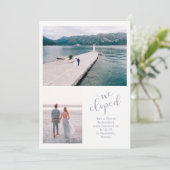 穏やかな海 | 2枚の写真Eloped Announce 案内状 (スタンド正面)