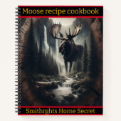 穏やかな渓流に流れるムース ノートブック (正面)