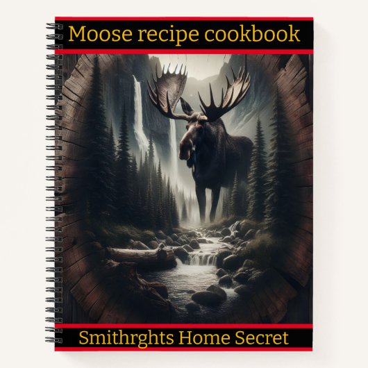 穏やかな渓流に流れるムース ノートブック (正面)