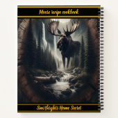 穏やかな渓流に流れるムース ノートブック (裏面)