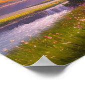 穏やかな渓谷の海 ポスター (角)