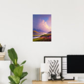 穏やかな渓谷の海 ポスター (ホームオフィス)