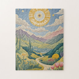 穏やかな渓谷：パステルランドスケープ ジグソーパズル