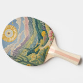 穏やかな渓谷：パステルランドスケープ 卓球ラケット (横)