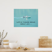 穏やかな湖でカヌー – ことわざ ポスター (キッチン)