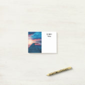 穏やかな湖に沈む美しい夕日 ポストイット (デスク上)