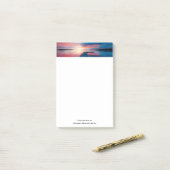 穏やかな湖に沈む美しい夕日 ポストイット (デスク上)