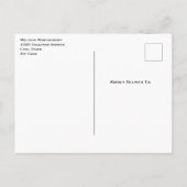 穏やかな湖に浮かぶ美しい夕日 インビテーションポストカード (裏面)