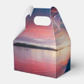 穏やかな湖に美しい結婚夕日|過去記事 フェイバーボックス (裏面サイド)