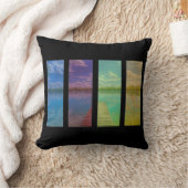 穏やかな湖の風景クアドライチの上の木製の桟橋 クッション (ブランケット)