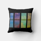 穏やかな湖の風景クアドライチの上の木製の桟橋 クッション (裏面)