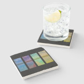 穏やかな湖の風景クアドライチの上の木製の桟橋 ストーンコースター (横)