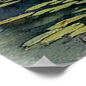 穏やかな湖サンライズウィローツリー ポスター (角)