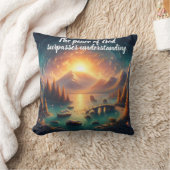 穏やかな湖反射 クッション (ブランケット)