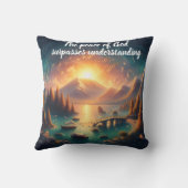 穏やかな湖反射 クッション (裏面)