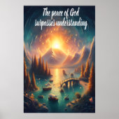 穏やかな湖反射 ポスター (正面)