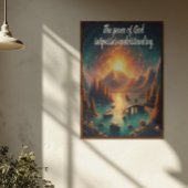 穏やかな湖反射 ポスター