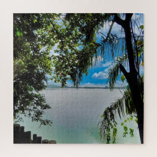 穏やかな湖畔 ジグソーパズル (縦)