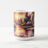 「穏やかな湖 コーヒーマグカップ (中央)