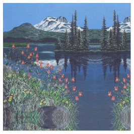 穏やかな湖 ファブリック