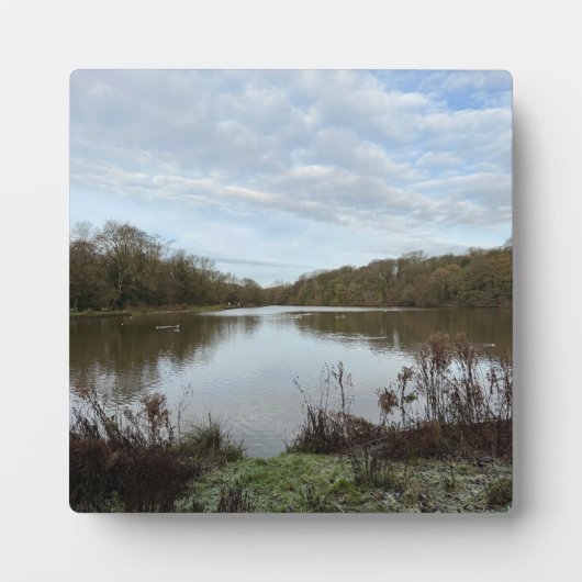 穏やかな湖... フォトプラーク (正面)