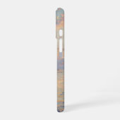 穏やかな湾に帆船 iPhone 16ケース (左側面)