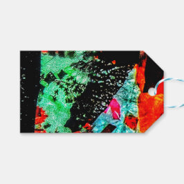 穏やかな滑らかな抽象芸術ギフトラベル、花の抽象芸術 ギフトタグ