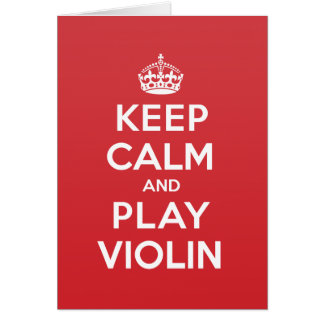 穏やかな演劇のバイオリンの挨拶のメッセージカードを保って下さい