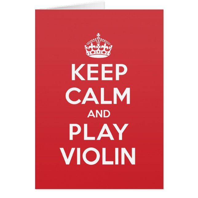 穏やかな演劇のバイオリンの挨拶のメッセージカードを保って下さい (正面)