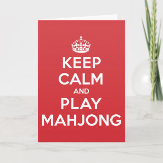 穏やかな演劇のMahjongの挨拶のメッセージカードを保って下さい カード