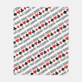 穏やかな演劇橋アドバイス4のカードのスーツのユーモアを保って下さい フリースブランケット (正面)