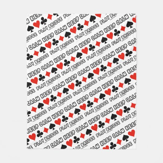 穏やかな演劇橋アドバイス4のカードのスーツのユーモアを保って下さい フリースブランケット (正面)