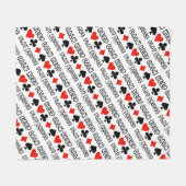 穏やかな演劇橋アドバイス4のカードのスーツのユーモアを保って下さい フリースブランケット (正面(横))