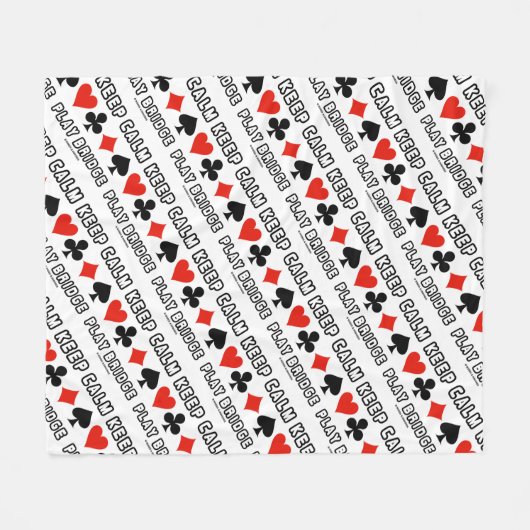 穏やかな演劇橋アドバイス4のカードのスーツのユーモアを保って下さい フリースブランケット (正面(横))