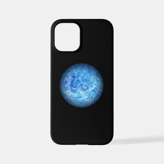 穏やかな潮流の流体アートiPhoneケース iPhone 12 Mini iPhoneケース (裏面)