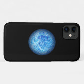 穏やかな潮流の流体アートiPhone 11 カバー (裏面(横))