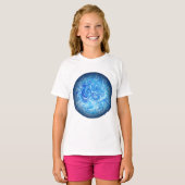穏やかな潮流の流体アートTシャツ Tシャツ (正面フル)