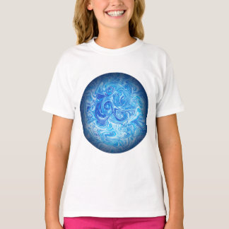 穏やかな潮流の流体アートTシャツ Tシャツ