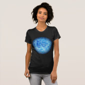 穏やかな潮流の流体アートTシャツ Tシャツ (正面フル)