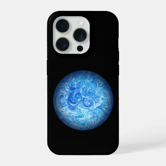 穏やかな潮流 フルイドアート スマホケース iPhoneケース (裏面)