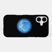 穏やかな潮流 フルイドアート スマホケース iPhone 16ケース (裏面横)