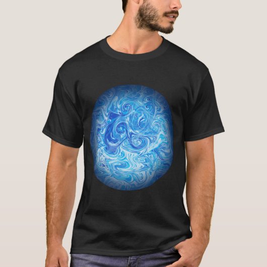 穏やかな潮流 フルイドアート Tシャツ (正面)
