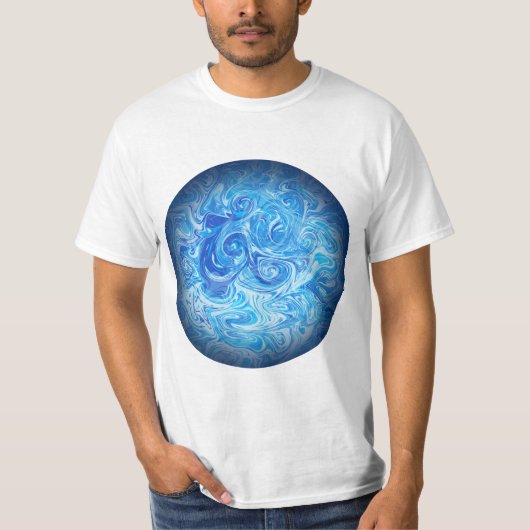 穏やかな潮流 フルイドアート Tシャツ (正面)