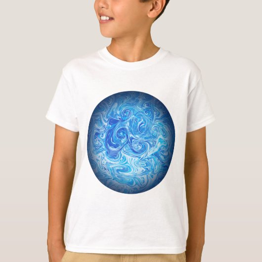 穏やかな潮流 フルイドアート Tシャツ (正面)