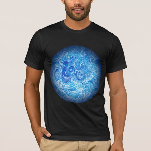 穏やかな潮流 フルイドアート Tシャツ (正面)