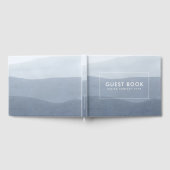 穏やかな灰色が白にフェード。抽象芸術 ゲストブック (全面)