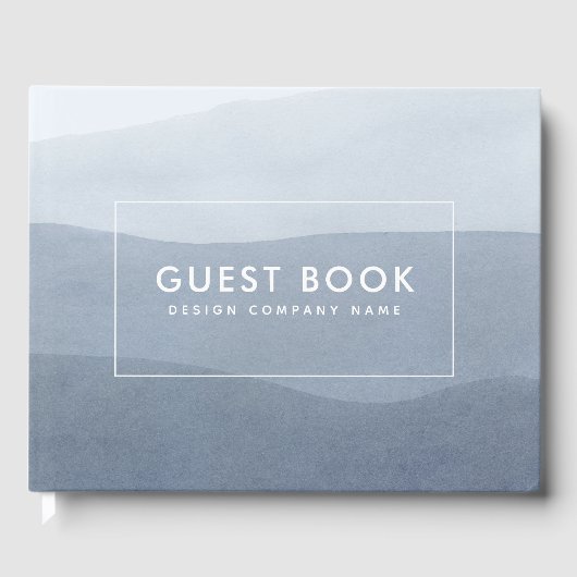 穏やかな灰色が白にフェード。抽象芸術 ゲストブック (正面)