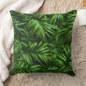 穏やかな熱帯の葉の背景 クッション (ブランケット)