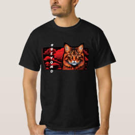 穏やかな猫の顔 ミニマリストの美意識 Tシャツ
