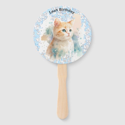 穏やかな猫 ハンドファン (裏面)